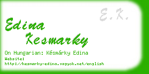 edina kesmarky business card