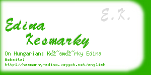 edina kesmarky business card